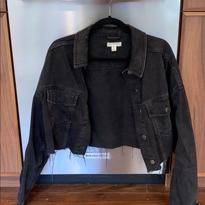 Cropped Black Jean Jacket